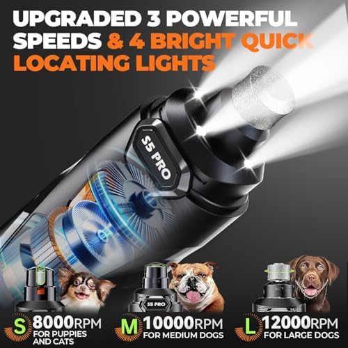 Whisper Quiet Dog Nail Grinder Safe & Stress-Free for Sensitive Dogs Cats - Image 3