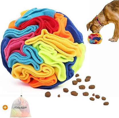 Ablechien Snuffle Ball - Snuffle Ball for Dogs, Interactive Dog Toys to Keep Them Busy, Puppy Dog Puzzle Toy with Storage Bag Machine Washable by Havefunwithyourpets