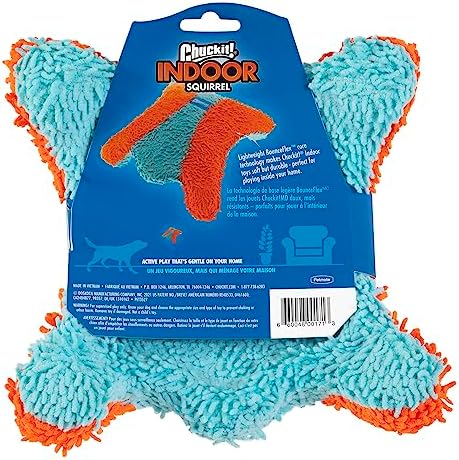 Chuckit! Indoor Fetch Squirrel Toy for Dogs, Orange and Blue - Image 2