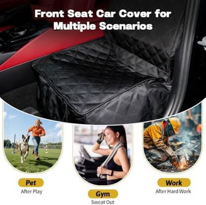 2-Pack Waterproof Front Seat Cover for Dogs with Side Flaps - Image 7