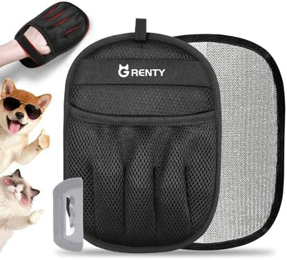 GRENTY Magic Brush Pet Hair Remover, Upgraded Five-Finger Electrostatic Pet Hair Removal Gloves, Dogs & Cats Pet Hair Removal Tools for Clothing, Carpet, Sofa Gaps, Car Seat by Grenty