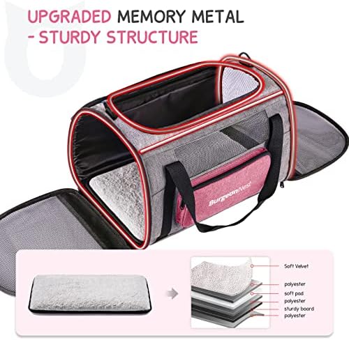 BurgeonNest Soft Cat Carrier for Cats up to 20 Lbs, Top Load Pet Carry Bag - Image 4