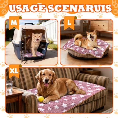 3 Pcs Dog Blanket Super Soft Pet Puppy Blankets Calming Dog Blankets for Small, Medium Large Dogs Warm Sleep Mat Washable Dog Blanket for Puppy Cat (42"×30") - Image 5