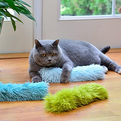 Youngever 3 Pack Cat Kicker Toys, Interactive Kitty Kick Stick for Cats, Puppies, and Kittens (Plush Fabric) - Image 3