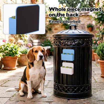 2 PCS Magnetic Dog Poop Bag Dispenser, Dog Poop Bags Holder, Wall Mount Pet Waste Bag Storage Container Comes with 90 Scented Waste Bags Indoor Outdoor Use for Dog Poop and Cat Litter Bags - Image 4
