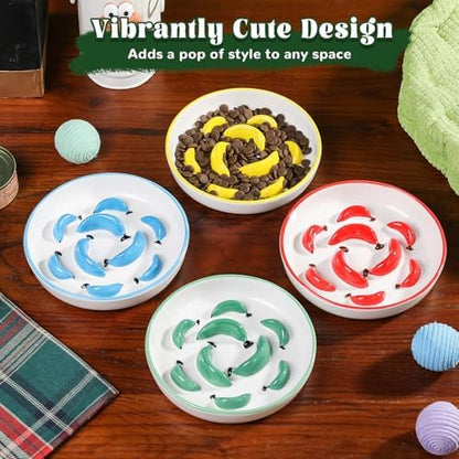 Ceramic Slow Feeder Cat Bowl, 6.3'' Wide Whisker Friendly Cat Puzzle Feeder - Image 6