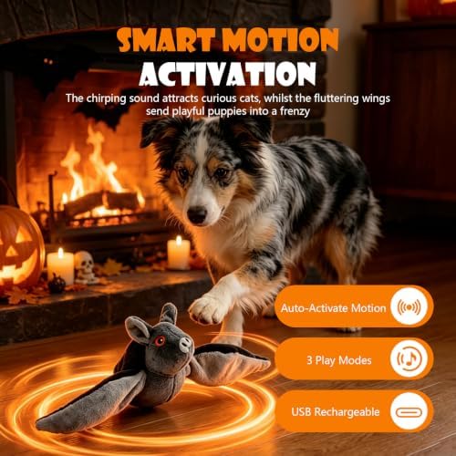 Flying Bat for Dogs, Interactive Flap Wing Bat, Realistic Bat Flight - Image 3