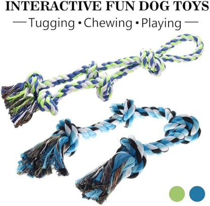 Rope Toy for Dogs, 2 Pack Large Dog Rope Toys for Aggressive Chewers, Heavy Duty Dog Toys for Large Medium Breed, Indestructible Tough Rope Chew Toys Tug of War Dog Toy Teeth Cleaning - Image 7