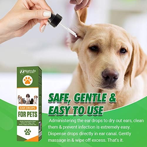 Natural Ear Cleaner for Dogs, Cats, Kitten, Puppy – Gentle Cleansing Ear Wash Solution Mite Infection & Yeast Treatment for Pets – Drying, Healing Medicinal Ear Cleaning Drops Made in USA - Image 5