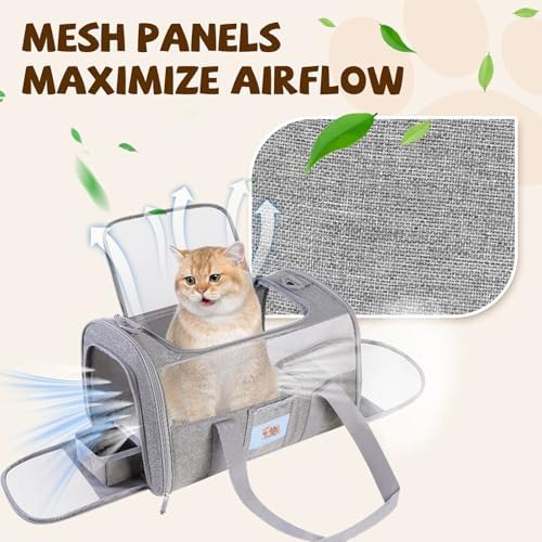 Soft-Sided Cat Carrier,Pet Travel Bag (Up to 16 Lbs) - Image 4
