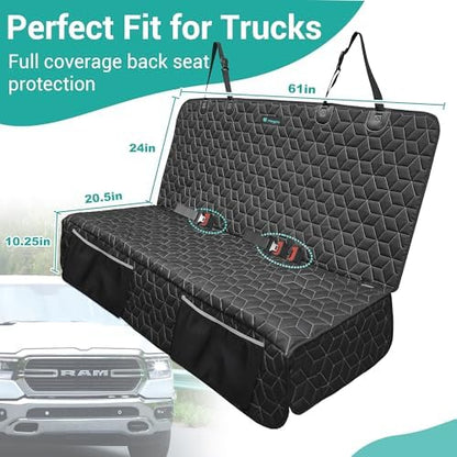 Meginc Dog Car Seat Covers for Back Seat, Bench Seat Covers for Trucks - Image 6