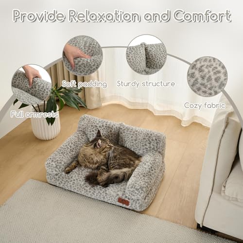 Hollypet Small Dog Large Cat Bed Puppy Couch Beds for Pets up to 25 lbs - Image 6