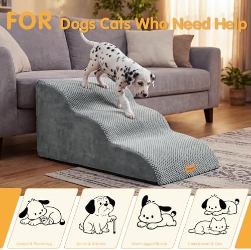 Topmart High Density Extended Foam Dog Ramp&Steps 3 Tiers,15.7" High - Image 6