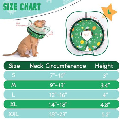Elevated Inflatable Dog Cone Collar to Stop Licking, Dog Donut Collar After Surgery, Soft Dog Cone Alternative for Small Medium Large Dogs - Image 6