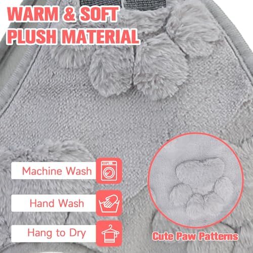 PAWCHIE Dog Grooming Hammock Harness for Dogs & Cats with Pet Nail Clipper Trimmer,Cat Hanger Sling for Trimming Clipping Nails,Warm Plush Dog Hammock Restraint Bag for Small Medium Large Dogs,Grey S - Image 3