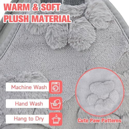 PAWCHIE Dog Grooming Hammock Harness for Dogs & Cats with Pet Nail Clipper Trimmer,Cat Hanger Sling for Trimming Clipping Nails,Warm Plush Dog Hammock Restraint Bag for Small Medium Large Dogs,Grey S - Image 3