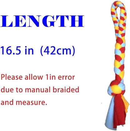 Dewonch Dog Fleece Rope Teaser Toy as Replacement to Chase and Tug (A-2PCS)