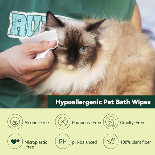 Pet Grooming Wipes for Dogs & Cats - 20ct Travel Pack | Vet-Approved Lick-Safe Cleaning Wipes with Coconut Oil & Jojoba | No-Rinse Deodorizing & Hydrating for Paws, Face & Butt - Image 6