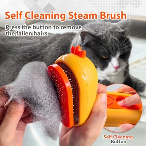 Cat Steam Brush with Release Button, 3 in 1 Pet Spray Water Comb - Image 3