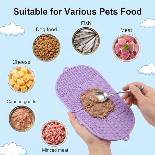 Dog Lick Mat Slow Feeder for Bathing & Grooming, 142 Suction Cups - Image 2