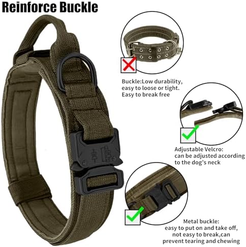 Tactical Dog Collar - Dog Collar with Control Handle for Medium Large Dogs - Image 3