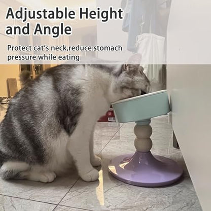 Elevated Cat Bowls, Slanted Ceramic Cat Bowl for Indoor Cats - Image 5