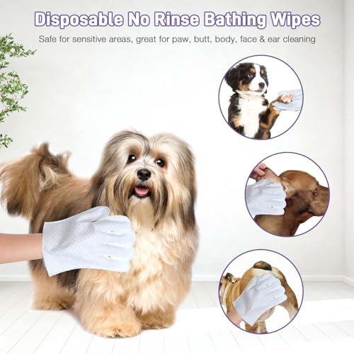Pet Glove Wipes for Dogs & Cats, Pet Cleaning Gloves 15 PCS - Image 4