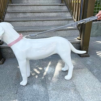 Double Ended Dog Leash,for Obedience Training Easy to Use,Lightweight,Soft for Large and Medium Dogs (Grey, 1M*2.5CM) - Image 4