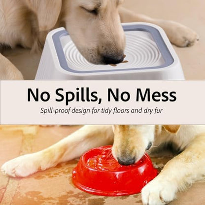 Dog Water Bowl,No Spill Water Bowl for Dogs 45oz Large Capacity,Safety Foam in the Dog Bowl, No Spill Bowl for Elevated Design Mess Proof is Easy to Clean, is Suitable for All Pets - Image 5