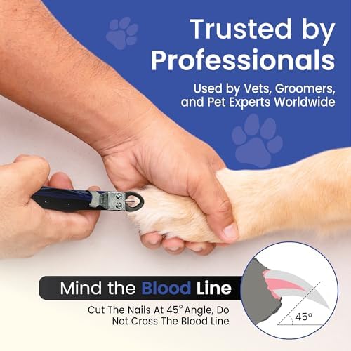 Resco Guillotine Dog Nail Clippers for Large Dogs, Electric Blue - Image 5