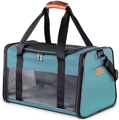 Cat Carrier - Portable Foldable Dog Pet Carrier, Soft-Sided Pet Bag up to 22 Lbs, Airline Approved Travel Puppy Carrier by Akinerri