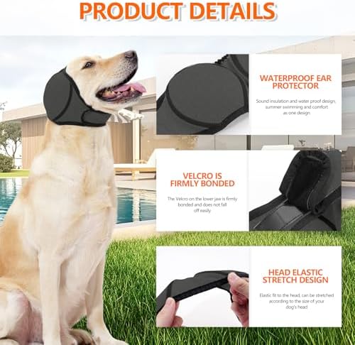Dog Ear Protector, Blocks Water from Entering Ears for Bath, Keeps Calm During Grooming & Blow Drying - Image 6