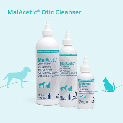 Malacetic Otic Cleanser for Dogs and Cats, 8 fl oz
