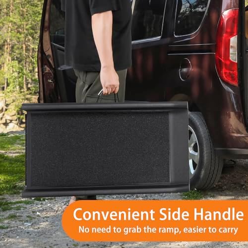 Nouva Folding Dog Ramp for Car - Portable Lightweight Pet Stair for Media Small Dogs with Non-Slip Rug Surface, Cat Car Ramp Step for SUV & Truck - Image 4
