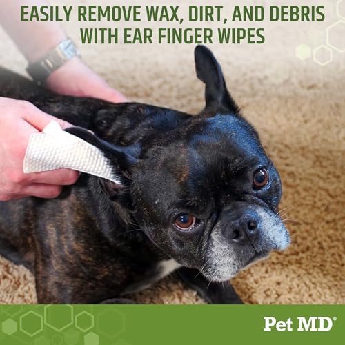 Pet MD Dog Ear Finger Wipes - with Eucalyptus & Aloe Vera for Dogs - 50 ct - Image 2
