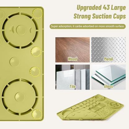 Silicone Lick Mat for Dogs 32"x 20" Large Slow Feeder Mat, Green - Image 5