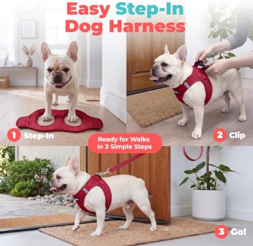 Voyager Step-in Air Dog Vest Harness - Burgundy, X-Large - Image 3