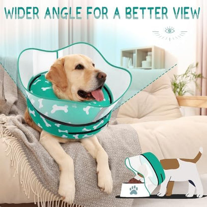 Supet Raised Inflatable Dog Cone Collar to Stop Licking, Soft Dog Cone Alternative After Surgery, Pet Neck Donut Collar for Small Medium Large Dogs - Image 5