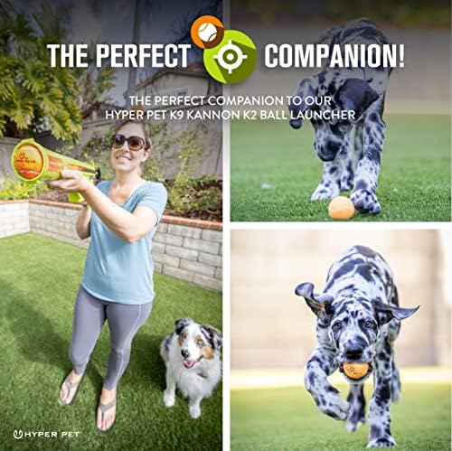 Hyper Pet Tennis Balls for Dogs (Safe Ball for Exercise and Training) Interactive Dog Toys work with Hyper Pet K9 Kannon K2 Dog Ball Launcher - 4 Pack 2.5" Orange - Image 3