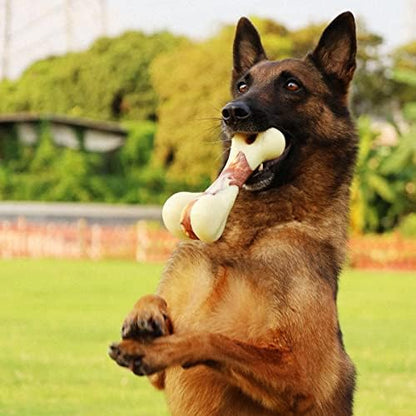 Tikaton Dog Chew Toys for Aggressive Chewers, Peanut Butter Flavor Durable Dog Teething Chew Toys Bones for Large/Medium/Small Puppies - Image 2