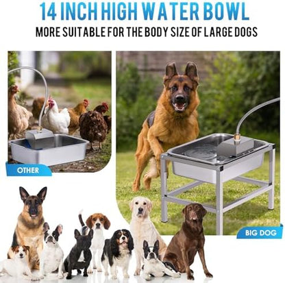 3Gal Automatic Dog Water Bowl Dispenser for Large Dogs Outdoor - Image 7