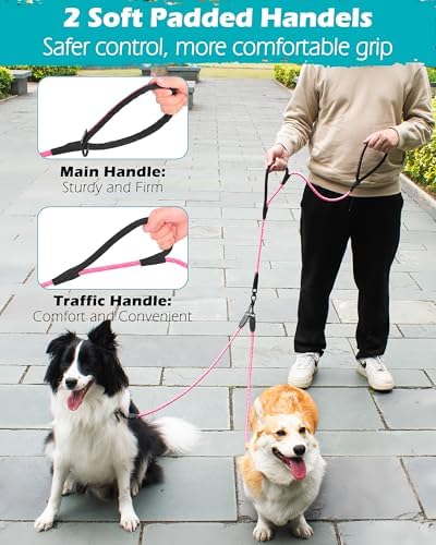 PetBonus Rope Double Dog Leash, No Tangle Dual Leash for Walking Two Dogs - Image 4