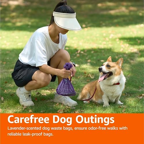 Amazon Basics Premium Lavender Scented Standard Dog Waste Bags, 900 bags,15 Count (Pack of 60) - Image 5