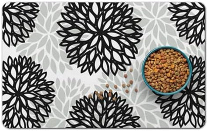 Dog Food Mat for Floors, Absorbent Pet Cat Food Bowl Mat, 17x27 in by QXWREL