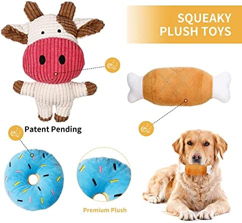 Toozey 7 Pack Small Dog Toys, Puppy Teething Toys, Durable Ropes Chew Toys, Cute Calf Squeaky Dog Toys, Non-Toxic and Safe - Image 2
