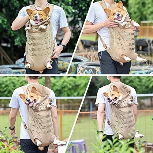 FLAdorepet Tactical Dog Backpack Carrier Front Back Bag for Medium Dogs,L - Image 5