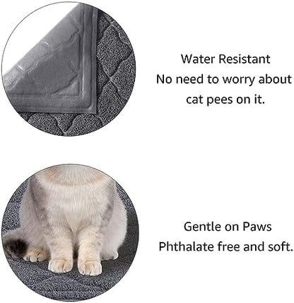 unipaws Cat Litter Trapping Mat, Litter Box Scatter Control Pad - Image 4