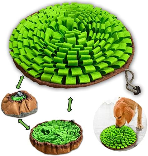 Pet Snuffle Mat for Dogs,Interactive Feed Puzzle for Boredom,Encourages Natural Foraging Skills for Cats Rabbits Dogs Bowl, Dog Treat Dispenser Indoor Outdoor Stress Relief,Travel Portable and Compact by NEECONG