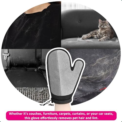 Double-Sided Pet Hair Remover Glove | Enhanced Electrostatic Adsorption | for Couch, Furniture, Carpet, Curtain Pet Fur Cleaner | Reusable Cat & Dog Hair Removal Tool - Image 3