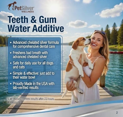 PetSilver Teeth & Gum Water Additive for Dental Care, USA, 12 fl oz - Image 2